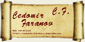 Čedomir Faranov vizit kartica
